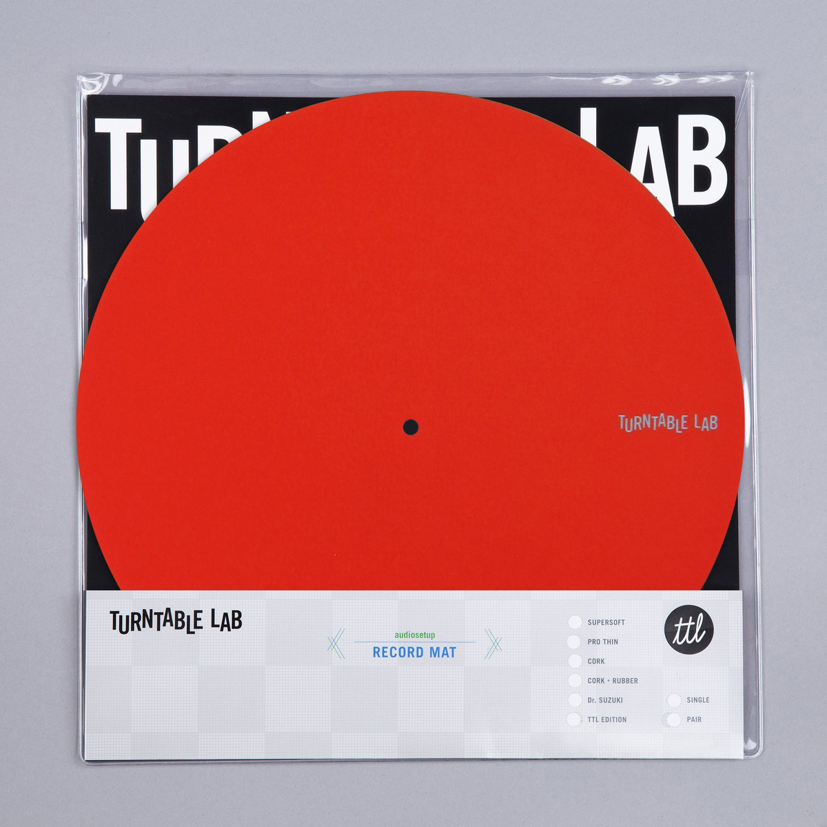 Tapis de platine Pro Thin Slipmat (style Technics) / Rouge