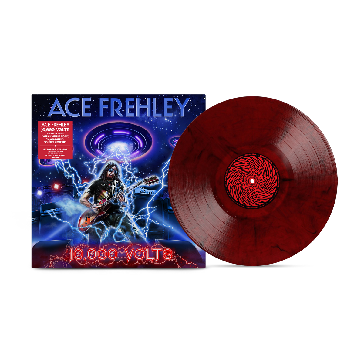 Ace Frehley - 10,000 Volts Dragons Den Vinyle (Version UE) [Rouge]